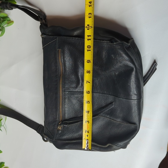 Lucky Brand black leather Abbey Road foldover bag - Picture 8 of 16